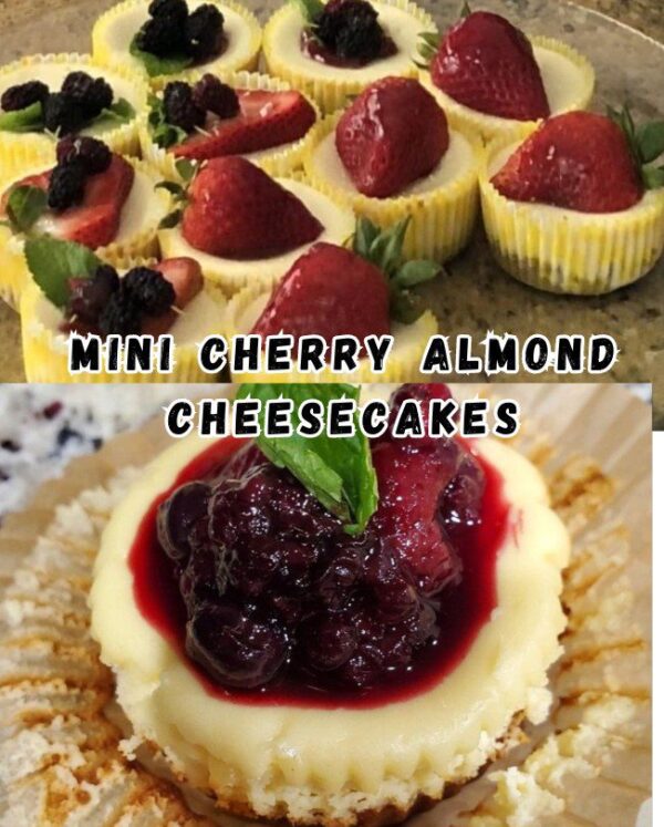 Mini Cherry Almond Cheesecakes Recipe