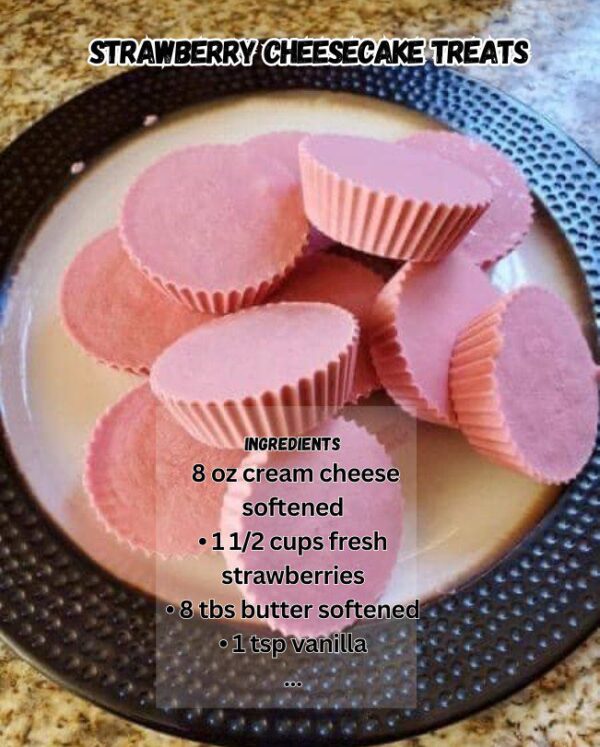 Strawberry cheesecake treats