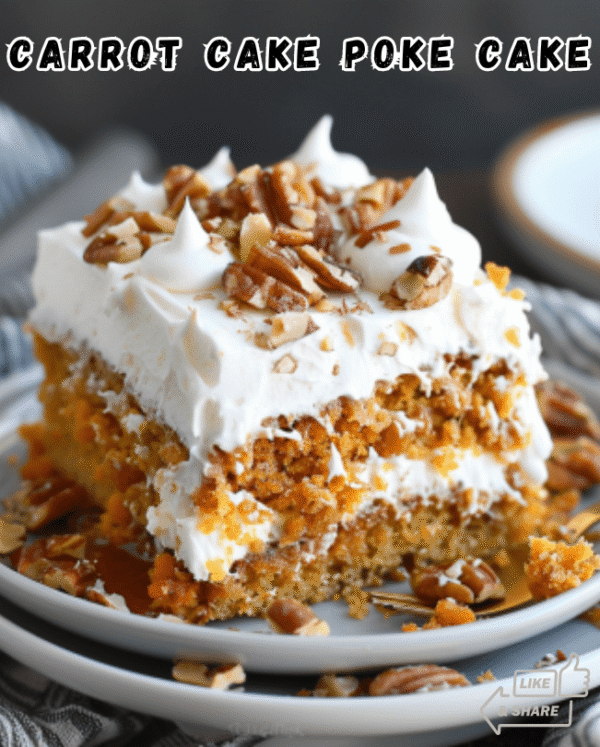 CARROT CAKE POKE CAKE
