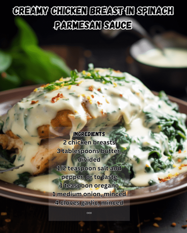 Chicken Breasts with Creamy Spinach and Parmesan