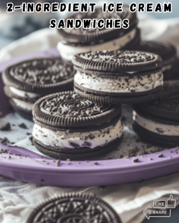 Easy Oreo Ice Cream Sandwiches