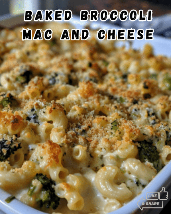 Baked Broccoli and Macaroni Cheese