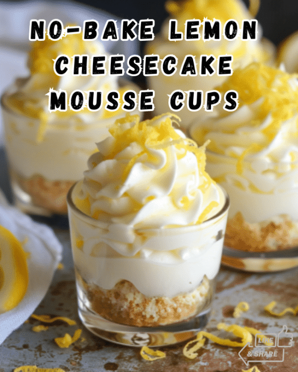 No-Bake Lemon Cheesecake Mousse Cups