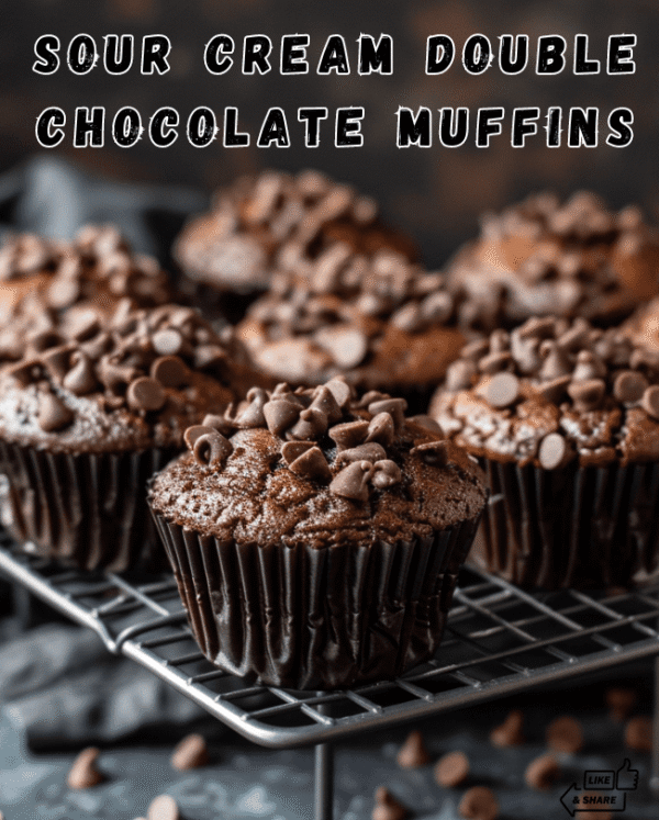 Sour Cream Double Chocolate Muffins Recipe