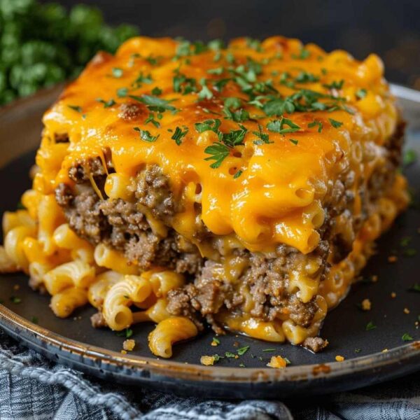Mac and Cheese Meatloaf Casserole