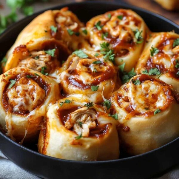 Cheesy BBQ Chicken Pizza Rolls Recipe