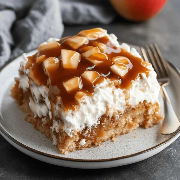 Caramel Apple Poke Cake