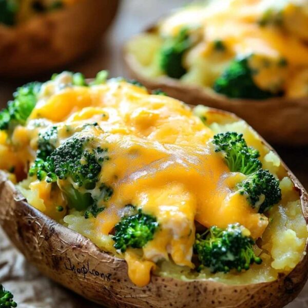 Broccoli and Cheddar Twice-Baked Potatoes