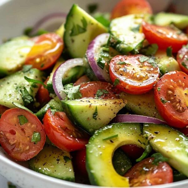 Cucumber, Tomato, and Avocado Salad