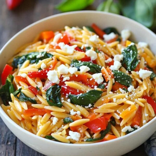 Roasted Red Pepper Orzo