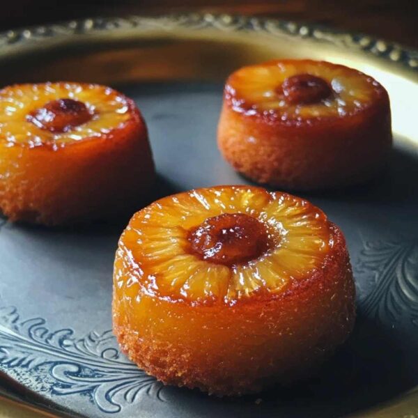 Mini Pineapple Upside Down Rum Cakes