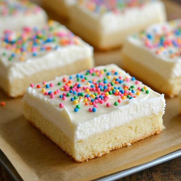 Easy Frosted Sugar Cookie Bars Recipe