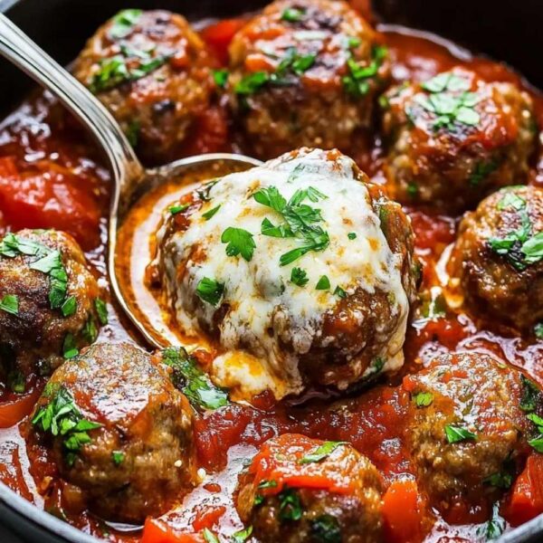 Mozzarella Stuffed Meatballs Recipe