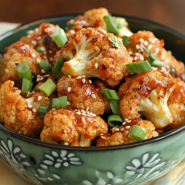 Sweet and Spicy Baked Cauliflower