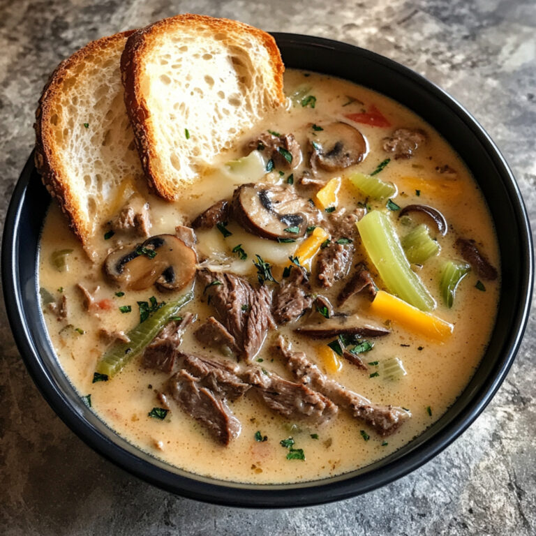 Philly Cheesesteak Soup