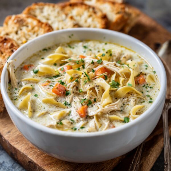 Easy Creamy Chicken Noodle Soup