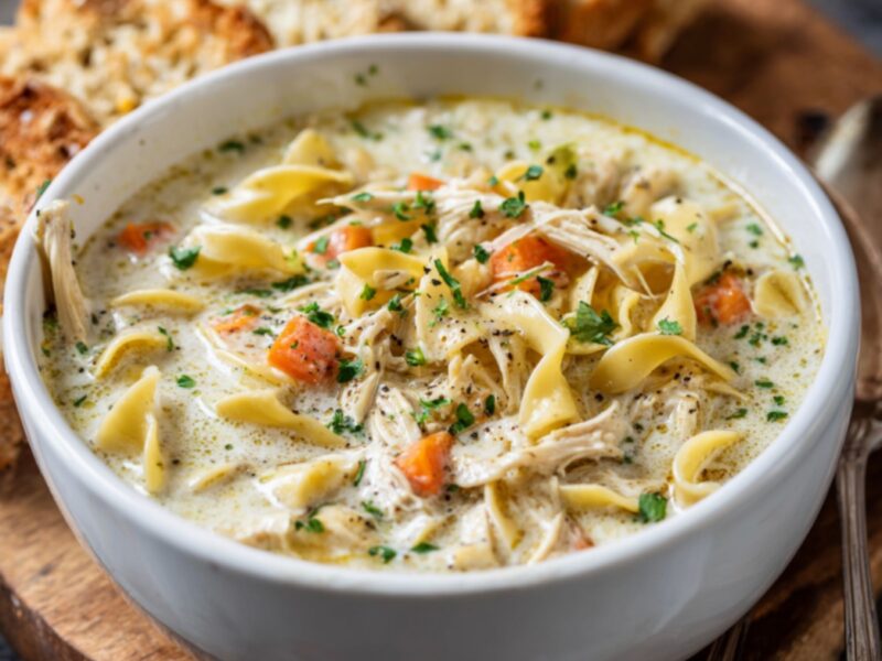 Easy Creamy Chicken Noodle Soup