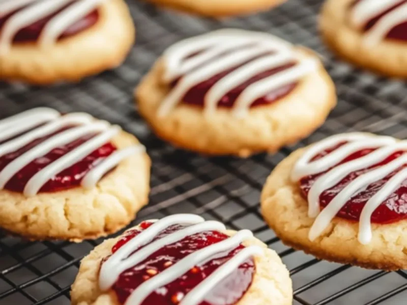 Raspberry Shortbread Cookies