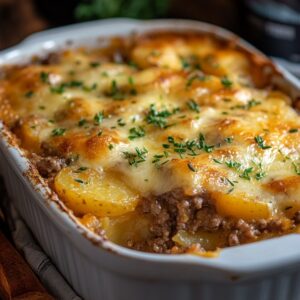 cheesy hamburger potato casserole