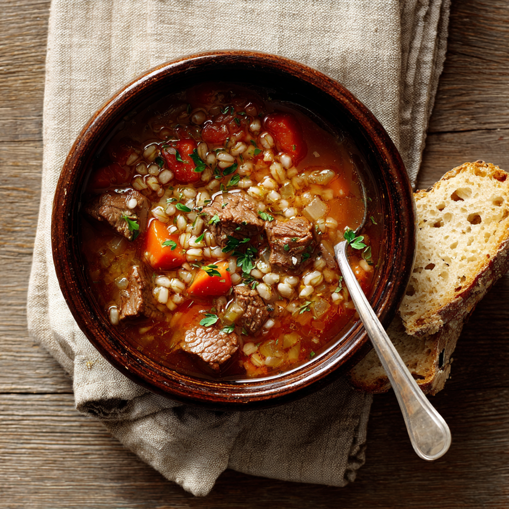 Hearty Beef Barley Soup Recipe